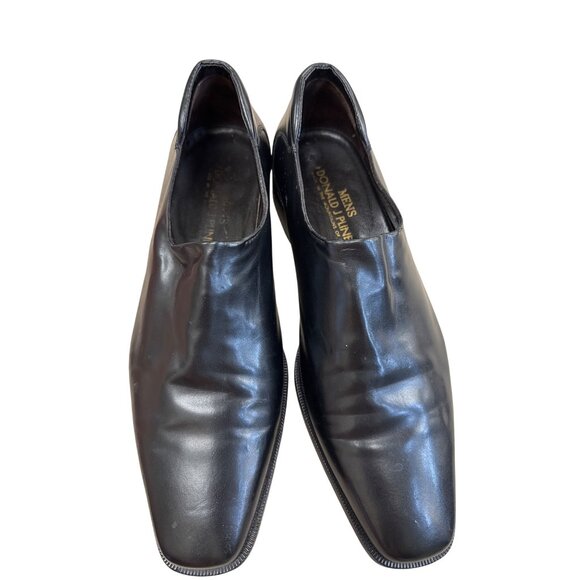 Donald J Pliner Mens Black Leather Slip-On Loafers Size 10.5M SKU 7476 main image 10